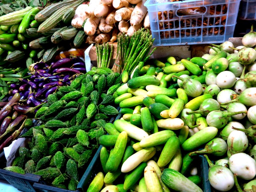 Bangkok Pazar alışverişi