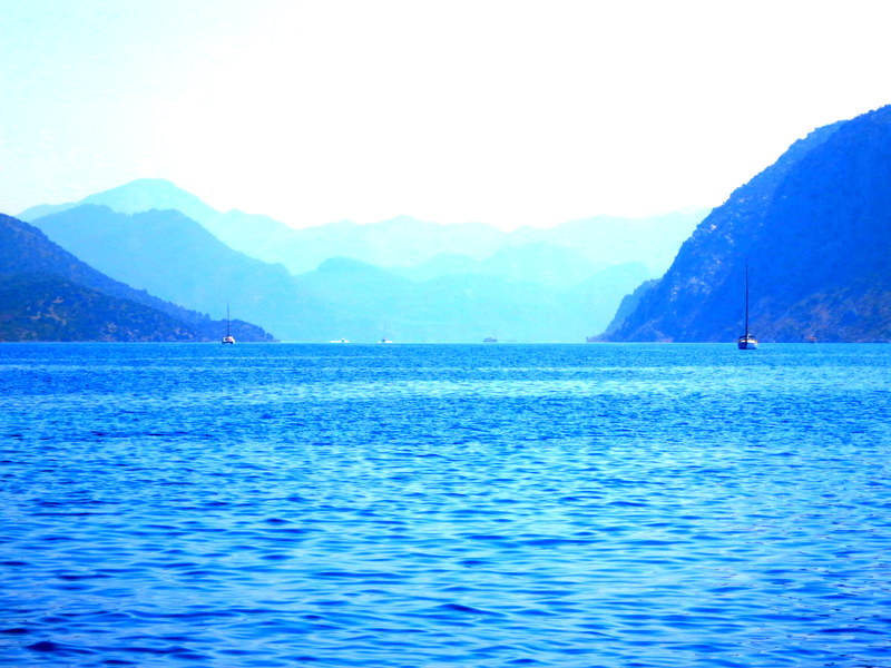 Aktur'da Selimiye'ye  teknede